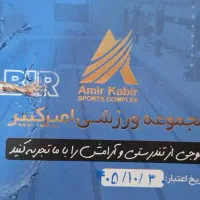 بلیط استخر مجموعه ورزشی امیرکبیر