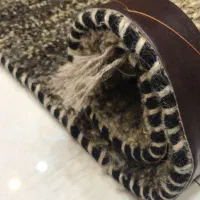 قالیچه سه متری راه راهی طوسی کرم گبه شیراز