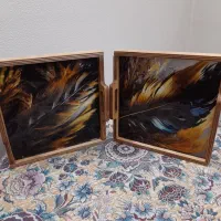 سینی چوبی کف شیشه ای طرح دار|حراج|اصفهان, الهیه|دیوار