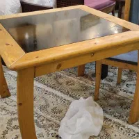 میز ناهار خوری چوبی ۴ نفره با ۳ صندلی