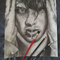 نقاشی سیاه قلم با قیمت دلخواه شما