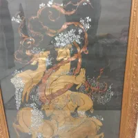 تابلو گوزن|تابلو، نقاشی، عکس|گلبهار, شهر جدید گلبهار|دیوار