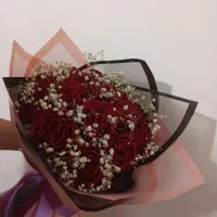 دسته گل رز روبان جیگری|گل مصنوعی|سبزوار, توحیدشهر|دیوار