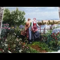تابلوفرش دستبافت دختران کناررودخانه|تابلو فرش|تهران, یافت آباد جنوبی|دیوار