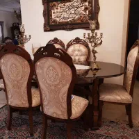 ناهار خوری چوب گردو ۶ نفره  مناسب جهیزیه