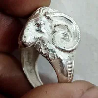 انگشتر نقره سر قوچ بسیار خاص و زیبا