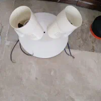 لوستر کریستال دار و لامپ سقفی