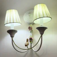 لوستر دو شاخه چراغ خواب دیوار کوب