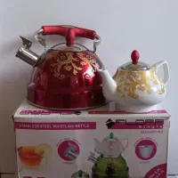 قوری و کتری سوت زن رنگی مارک فلورا