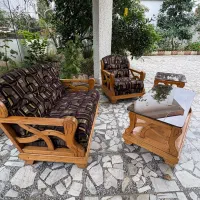 مبل چوبی + میز|مبلمان خانگی و میز عسلی|نوشهر, |دیوار