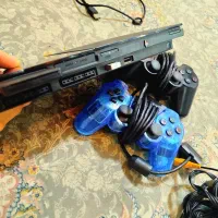PS2 پلی استیشن فلشخور با فلش و مموری۲دسته تمیز|کنسول، بازی ویدئویی و آنلاین|رباط‌کریم, نصیرشهر|دیوار