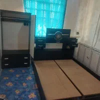 تخت خواب دونفره های گلاس با ست کمد لباس