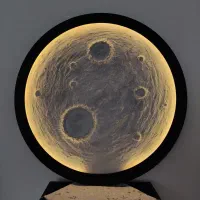 تابلو ماه برجسته ۷۵ سانتی با رینگ نوری