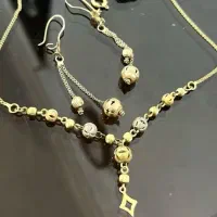 طلا نیم ست گلوبند گوشوار