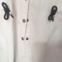 مانتو آبی نفتی و سفید|لباس|بروجن, |دیوار