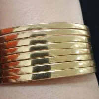 النگو آیینه ای و تکپوش آیینه ای طلا سایز۲