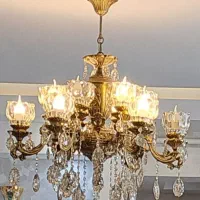 لوستر برنجی|لوستر و چراغ آویز|قزوین, |دیوار