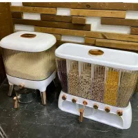 جا حبوباتی 6 خانه درب دکمه‌ای 26 لیتری|ظروف نگهدارنده، پلاستیکی، یک‌بارمصرف|سیرجان, |دیوار
