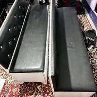 نیمکت اف دی اف با روکش طرح چرم