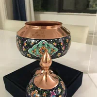 شکلات خوری مس و پرداز مینا سایز بزرگ ۳۰ سانت|صنایع دستی و سایر لوازم تزئینی|تهران, اکباتان|دیوار