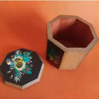 قندان چوبی نقاشی شده|صنایع دستی و سایر لوازم تزئینی|محمدیه-قزوین, |دیوار
