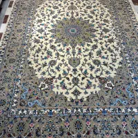 فرش دستباف جفت۶متری کرم کاشان گل ابریشم دستبافت|فرش|تهران, مولوی|دیوار