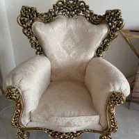 مبل استیل ۹ نفره ورق طلا نو مبل سلطنتی