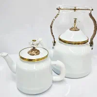 کتری قوری لعابی طرح سنگی ماربل مدلهاو رنگهای متنوع|قوری، کتری، قهوه‌ساز دستی|تهران, شوش (باغ آذری)|دیوار
