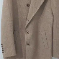 پالتو پشمی مردانه ( فوتر ) کلاسیک رنگ شتری
