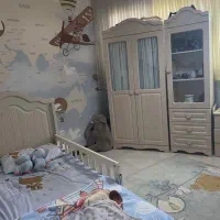 سرویس خواب تخت کودک نوجوان و کمد و ویترین