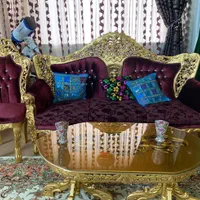 مبلمان ۷ نفره استیل در حد نو|مبلمان خانگی و میز عسلی|مشهد, شهید فرامرز عباسی|دیوار