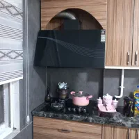 کابینت و گاز صفحه ای ب همراه هود لمسی|هود|رضوانشهر, |دیوار