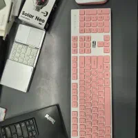 کیبورد و موس بی سیم EXON رنگ صورتی|قطعات و لوازم جانبی رایانه|اندیشه, شهرک صدف|دیوار