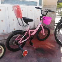دوچرخه۲۰صورتی وآبی رنگ دنده ای ۱۶و۱۲دخترونه پسرونه