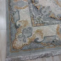 فرش طوسی طلایی شاهکار  ...گل برجسته دوتخته ۹ متری|فرش|اراک, |دیوار