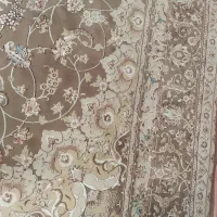 فرش 12متری ماشینی کاملا نخ و ابریشم و برجسته