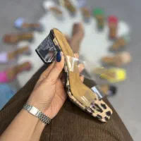 صندل طلقی پاشنه شیشه‌ای