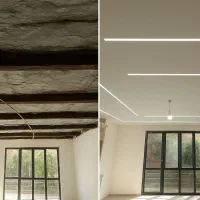 اجرای سقف کاذب کناف -برش لاینر -نورمخفی