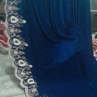 والن سرمه ای زیبا مخمل