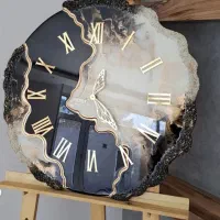 ساعت های خاص رزینی با هر طرح رنگ|ساعت دیواری و تزئینی|کمیجان, |دیوار