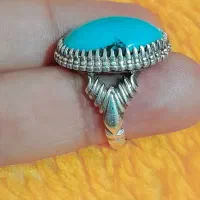 انگشتر نقره فیروزه کرمان رنگ ثابت