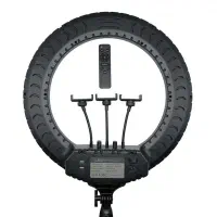 رینگ لایت مدل RL-21 همراه با سه پایه و ریموت کنترل|دوربین عکاسی و فیلم‌برداری|قم, شاه ابراهیم|دیوار