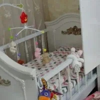 تخت خواب و کمد کودک در حد نو|تخت و سرویس خواب|تبریز, |دیوار