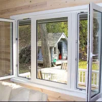 تولید درب و پنجره دوجداره Upvc وتوری کشویی.