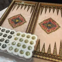 تخته نرد خاتم کاری اصفهان سایز ۵۰ داخل صدفی|صنایع دستی و سایر لوازم تزئینی|تهران, شهرک صدرا|دیوار