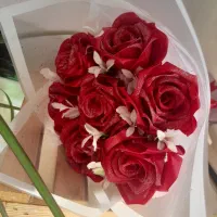 دسته گل روبانی