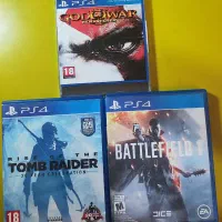 دیسک بازی God of war3 battlefield1 tomb raider ps4|کنسول، بازی ویدئویی و آنلاین|شیراز, ریشمک|دیوار