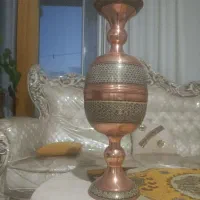 گلدان مسی معرق کاری کاره دست
