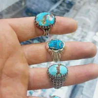 انگشتر نقره مردونه فیروزه نیشابوری|جواهرات|نیشابور, محله میدان باغات|دیوار