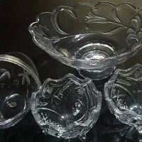 ظروف کریستال پذیرایی قدیمی دهه ی ۷۰ اصل ژاپن